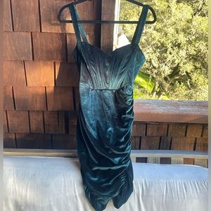 House of CB Yaz Emerald Green Velvet Corset Dress -Brand New